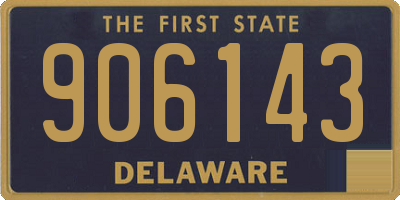 DE license plate 906143
