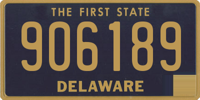 DE license plate 906189