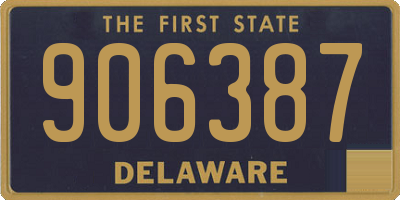 DE license plate 906387