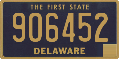 DE license plate 906452
