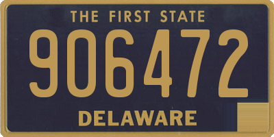 DE license plate 906472