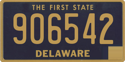 DE license plate 906542