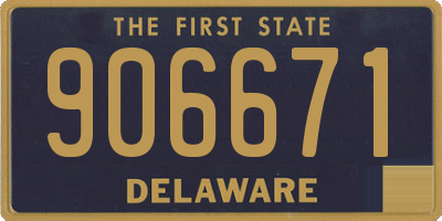 DE license plate 906671