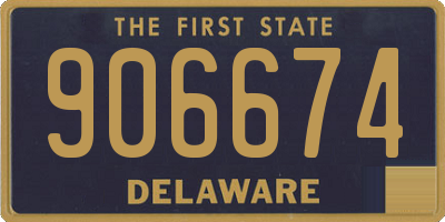 DE license plate 906674
