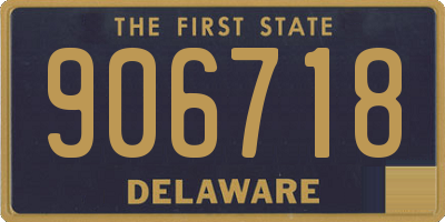 DE license plate 906718