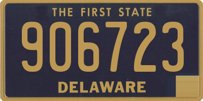 DE license plate 906723