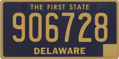 DE license plate 906728