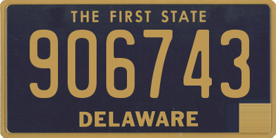 DE license plate 906743