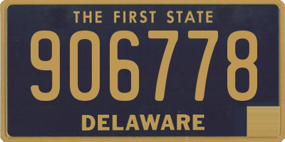 DE license plate 906778