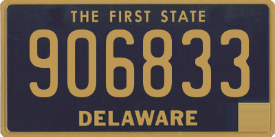 DE license plate 906833