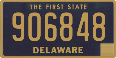 DE license plate 906848