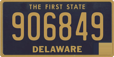 DE license plate 906849