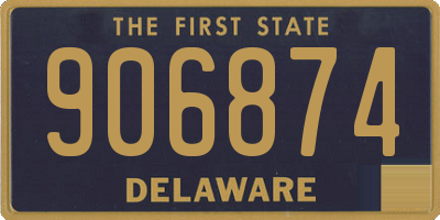 DE license plate 906874