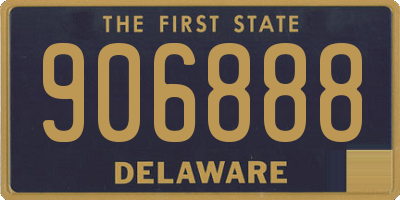 DE license plate 906888