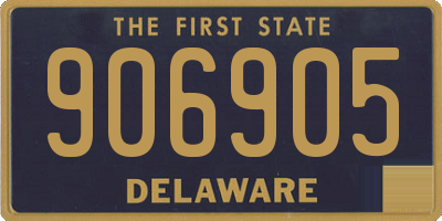 DE license plate 906905