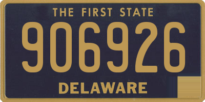 DE license plate 906926
