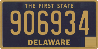 DE license plate 906934