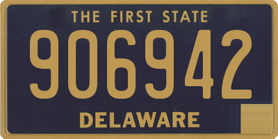 DE license plate 906942