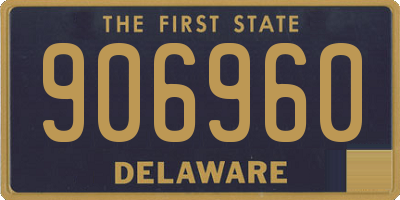 DE license plate 906960