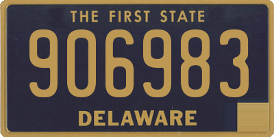 DE license plate 906983