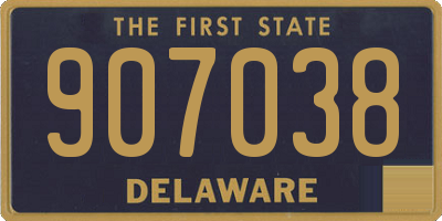 DE license plate 907038