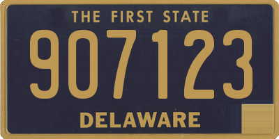 DE license plate 907123