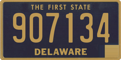 DE license plate 907134