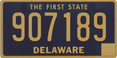 DE license plate 907189