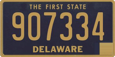 DE license plate 907334