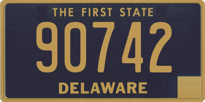 DE license plate 90742