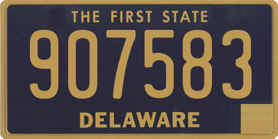 DE license plate 907583