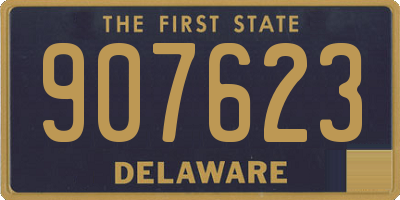 DE license plate 907623