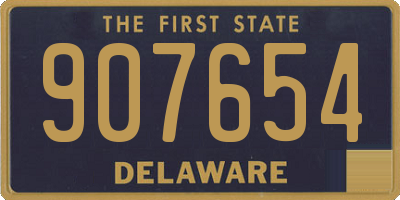 DE license plate 907654