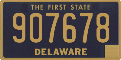DE license plate 907678