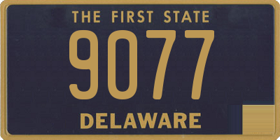 DE license plate 9077