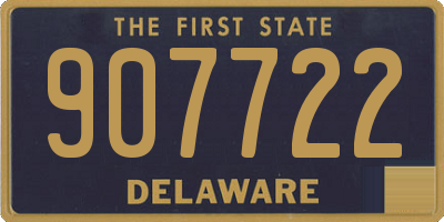 DE license plate 907722