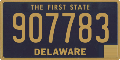 DE license plate 907783