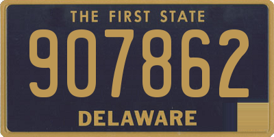 DE license plate 907862