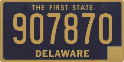 DE license plate 907870
