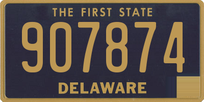 DE license plate 907874