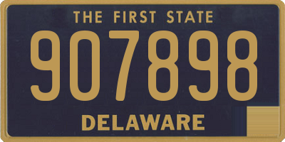 DE license plate 907898