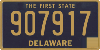DE license plate 907917