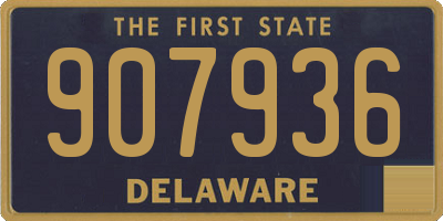 DE license plate 907936