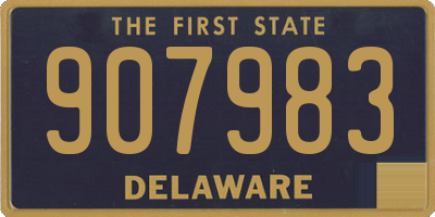 DE license plate 907983