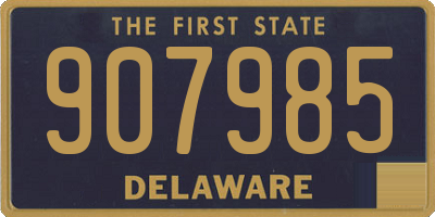 DE license plate 907985
