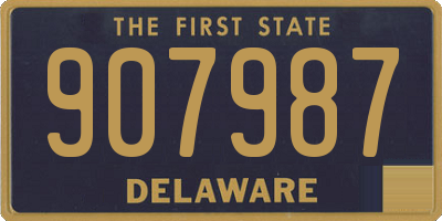 DE license plate 907987