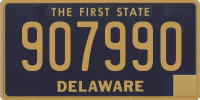 DE license plate 907990