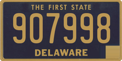 DE license plate 907998