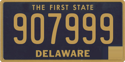 DE license plate 907999