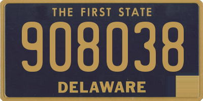 DE license plate 908038